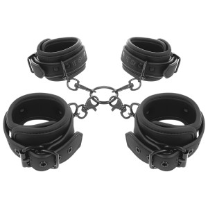 FETISH SUBMISSIVE - SET DI MANETTE PER MANI E CAVIGLIE CON FODERA IN NOPRENE
