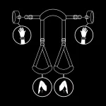 FETISH SUBMISSIVE - POSITION JAMBES OUVERTES AVEC MENOTTES DOUBLÉES EN NOPRÈNE