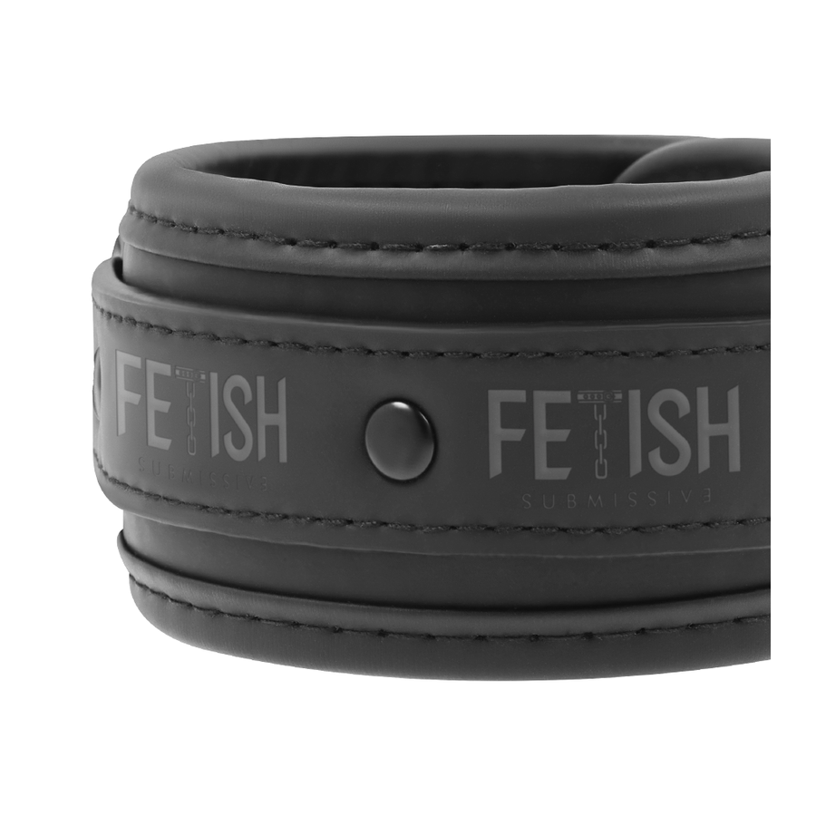 FETISH SUBMISSIVE - VEGAN LEATHER ANKLE CUFFS WITH NOPRENE LINING