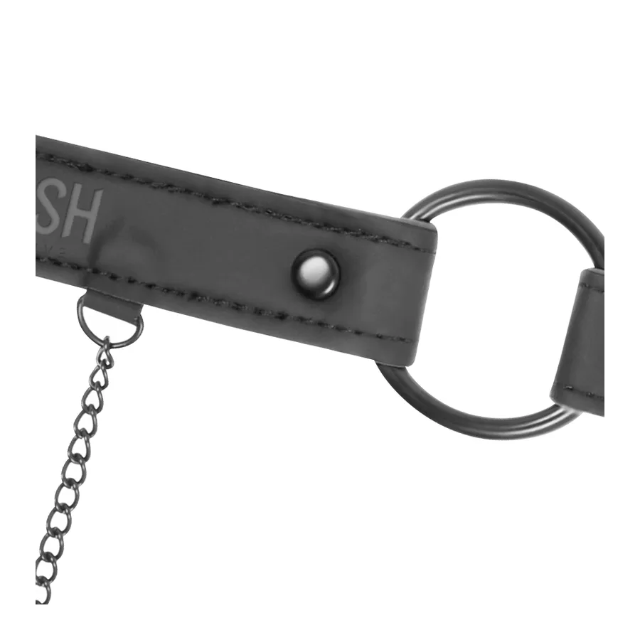 FETISH SUBMISSIVE - GAG RING WITH NIPPLE Clamps