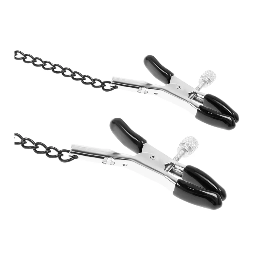 FETISH SUBMISSIVE - GAG RING WITH NIPPLE Clamps