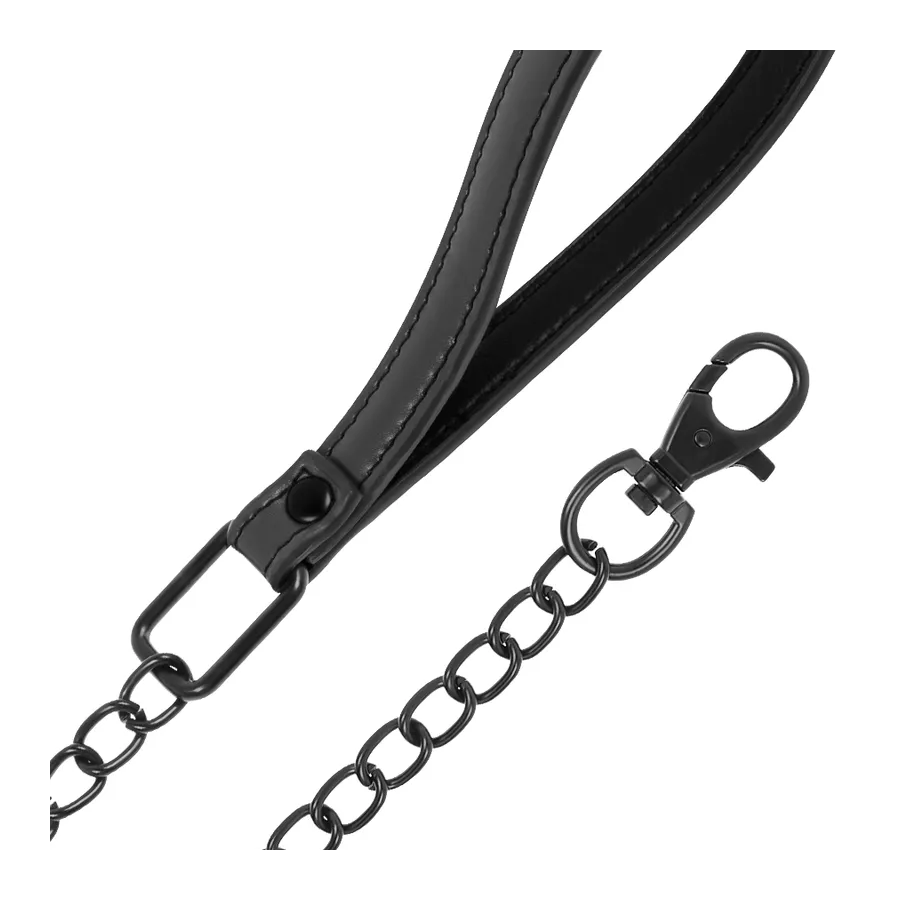 FETISH SUBMISSIVE - COLLANA A CATENA CON FODERA IN NOPRENE