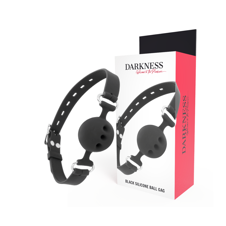 DARKNESS - BLACK BREATHABLE SILICONE GAG
