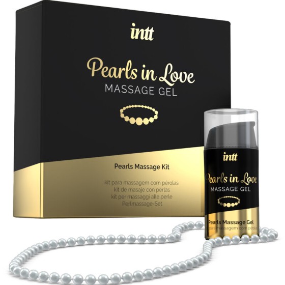 INTT MASSAGE  ORAL SEX - PEARLS IN LOVE WITH PEARL NECKLACE AND SILICONE GEL