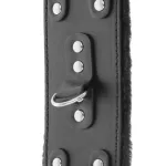 DARKNESS - MENOTTES AJUSTABLES EN CUIR NOIR AVEC DOUBLURE