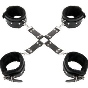 DARKNESS - MANETTE IN PELLE PER PIEDI E MANI NERE