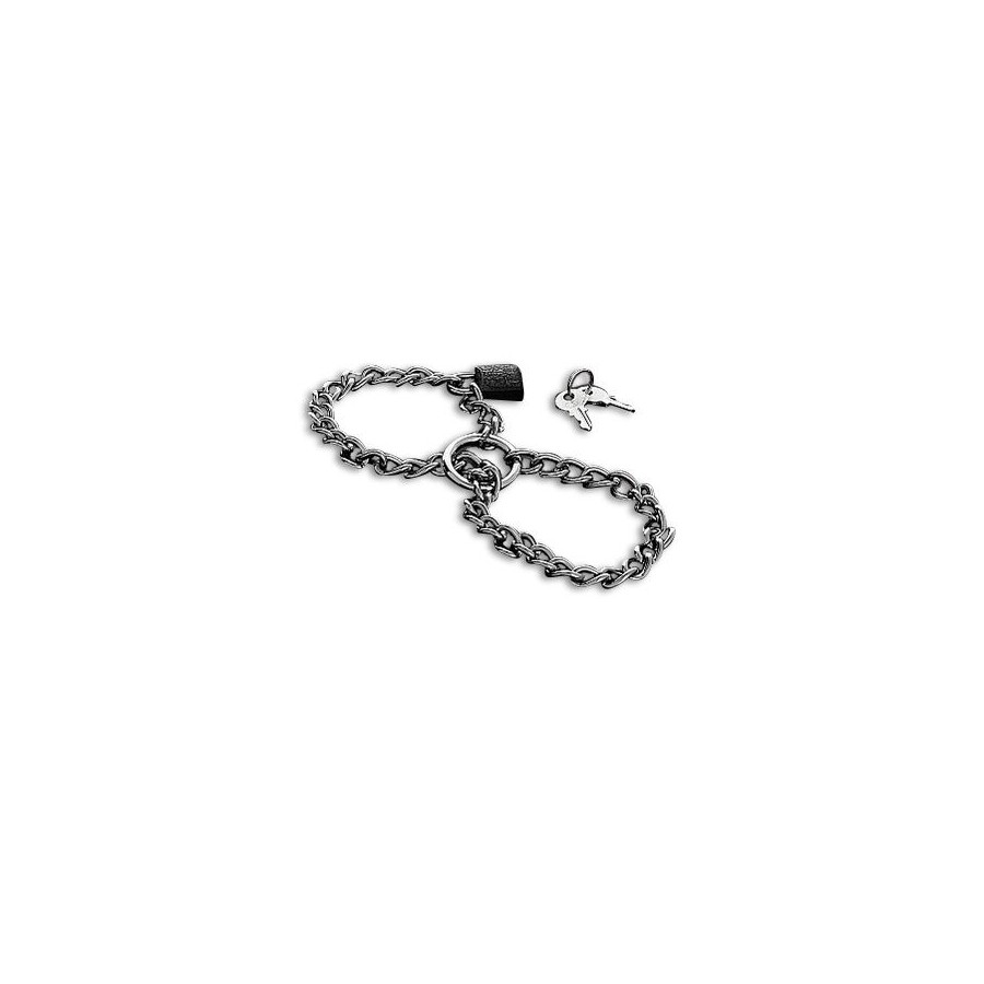 METAL HARD - HANDCUFFS WITH STAINLESS STEEL CHAIN.