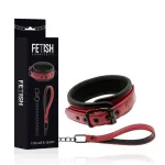 FETISH SUBMISSIVE ТЕМНАЯ КОМНА - ОШЕЙНИК С ПРИВОДОМ С НЕОПРЕНОВОЙ ПОДКЛАДКОЙ