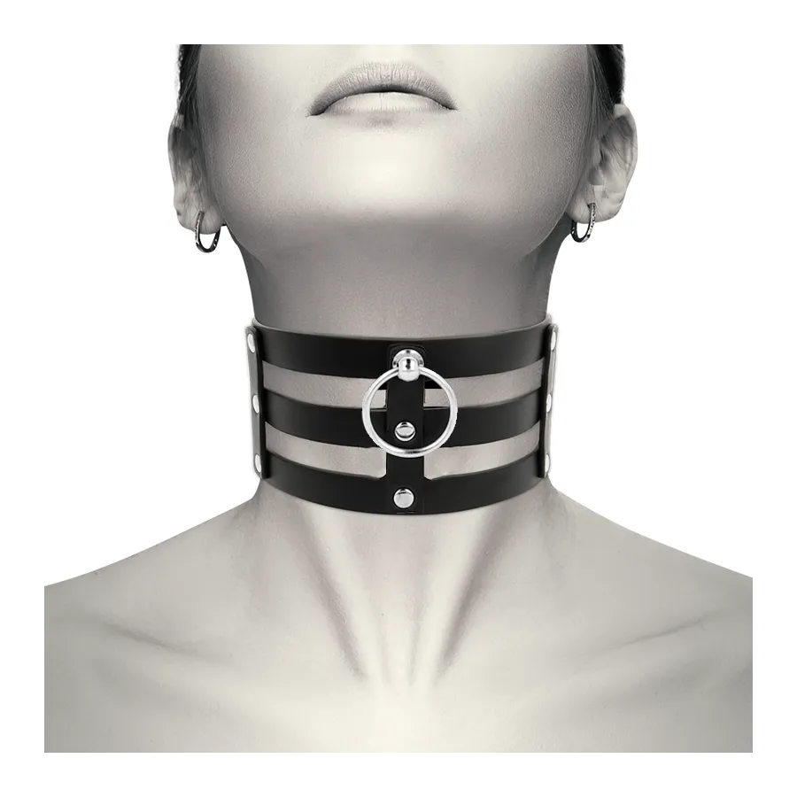 COQUETTE CHIC DESIRE - FETISH STYLE VEGAN LEATHER CHOKER