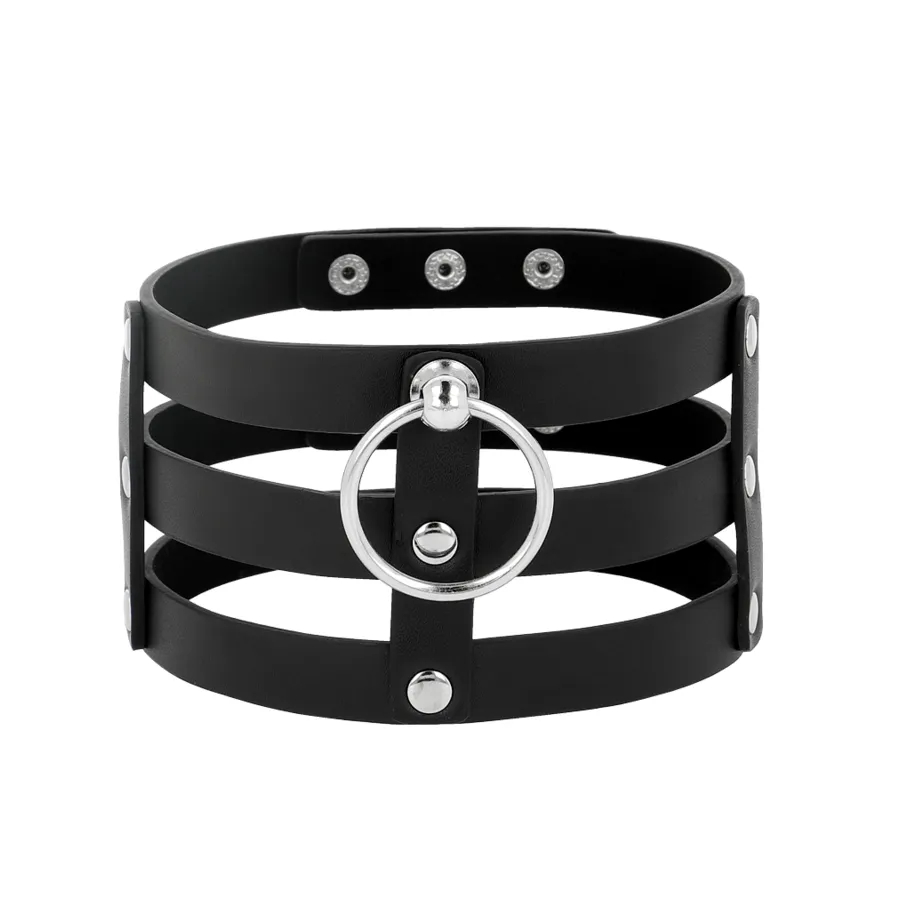 COQUETTE CHIC DESIRE - FETISH STYLE VEGAN LEATHER CHOKER