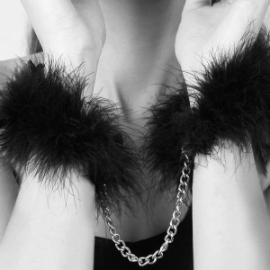 ZA ZA ZU FEATHER HANDCUFFS.