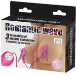 ROMANTIC WAVE VIBRATING AND ELETRIC SHOCK NIPPLE CLAMPS FUCHSIA