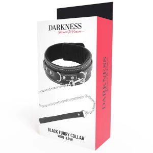 DARKNESS - ОЖЕРЕЛЬЕ ИЗ ВЫСОКОКАЧЕСТВЕННОЙ КОЖИ С ПОВОДКОМ