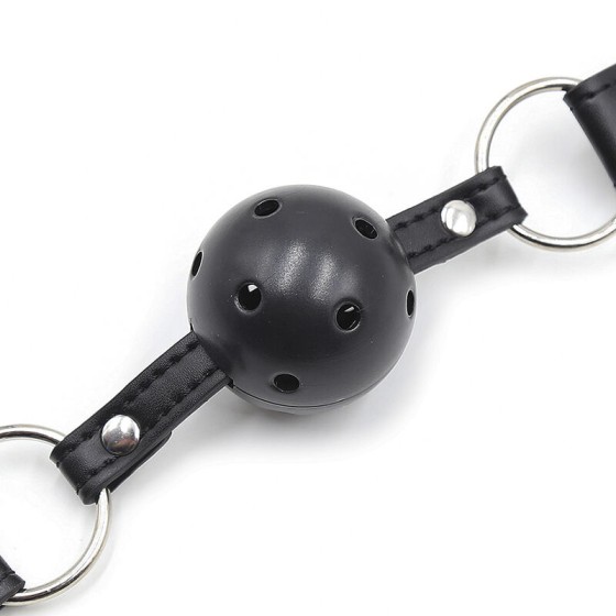 OHMAMA FETISH - BALL GAG WITH VENTS AND NIPPLE CLAMPS