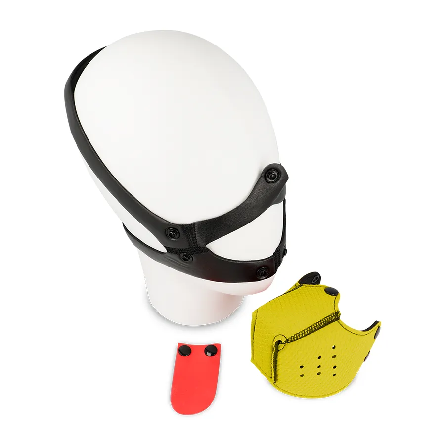 OHMAMA FETISH DOG MUZZLE - YELLOW