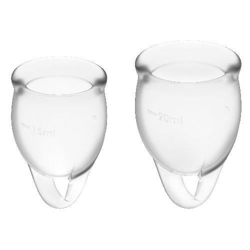 SATISFYER - FEEL CONFIDENT COPPA MESTRUALE TRASPARENTE 15 + 20 ML