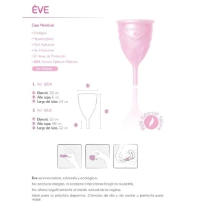 ЖЕНСТВЕННАЯ - СИЛИКОНОВАЯ МЕНСТРУАЛЬНАЯ ЧАША EVE, РАЗМЕР S