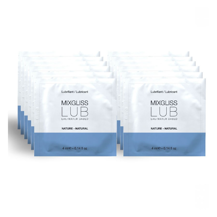 MIXGLISS - NATURAL WATER-BASED LUBRICANT 12 SINGLE DOSE 4ML