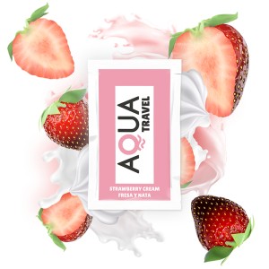 AQUA TRAVEL - ВОДНЫЙ ЛУБРИКАНТ С ВКУСОМ КЛУБНИКИ 6 МЛ
