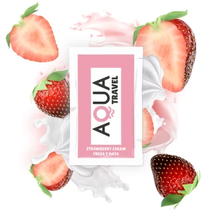 AQUA TRAVEL - ВОДНЫЙ ЛУБРИКАНТ С ВКУСОМ КЛУБНИКИ 6 МЛ