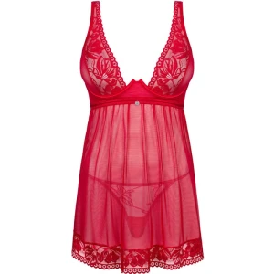 OBSESSIVE - LACELOVE BABYDOLL E TANGA ROSSO M/L