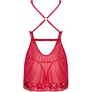 OBSESSIVE - LACELOVE BABYDOLL E TANGA ROSSO M/L