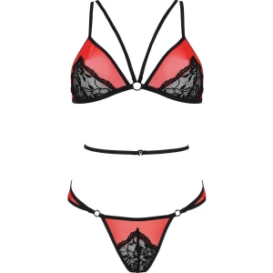 PASSION - SET PEONIA LINEA EROTICA ROSSO L/XL