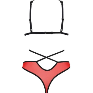 PASSION - SET PEONIA LINEA EROTICA ROSSO L/XL