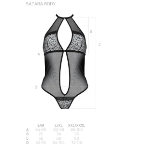 PASSION - SATARA BODY LINEA EROTICA ROSSO L/XL