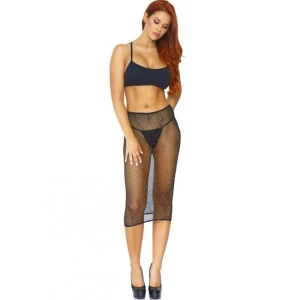LEG AVENUE КРИСТАЛЛИЗОВАННОЕ РЫБКА МУЛЬТИПЛАТЬЕ ЧЕРНОЕ O.S