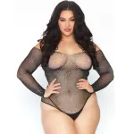 LEG AVENUE - BODYSTOCKING EN RÉSILLE CRISTALISÉE 1X-2X