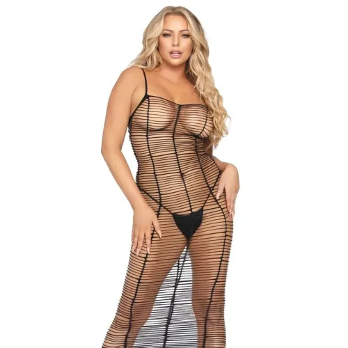 ПЛАТЬЕ MAXI LEG AVENUE ГОРИЗОНТАЛЬНАЯ СЕТКА ONE SIZE