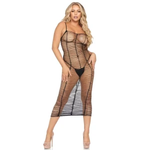 ПЛАТЬЕ MAXI LEG AVENUE ГОРИЗОНТАЛЬНАЯ СЕТКА ONE SIZE