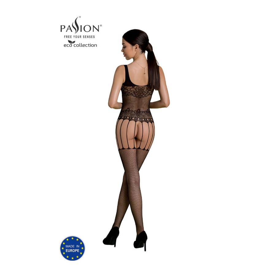 PASSION - ECO COLLECTION BODYSTOCKING ECO BS001 BIALY