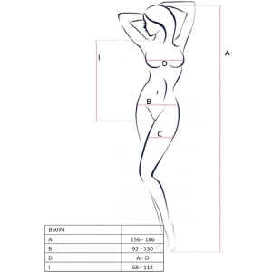 PASSION - BS094 BODYSTOCKING BIANCO TAGLIA UNICA