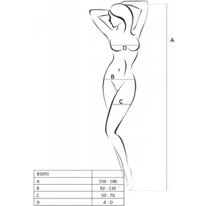 PASSION - BS095 BODYSTOCKING BIANCO TAGLIA UNICA