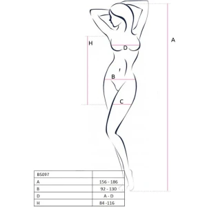 PASSION - BS097 BODYSTOCKING BIANCO TAGLIA UNICA