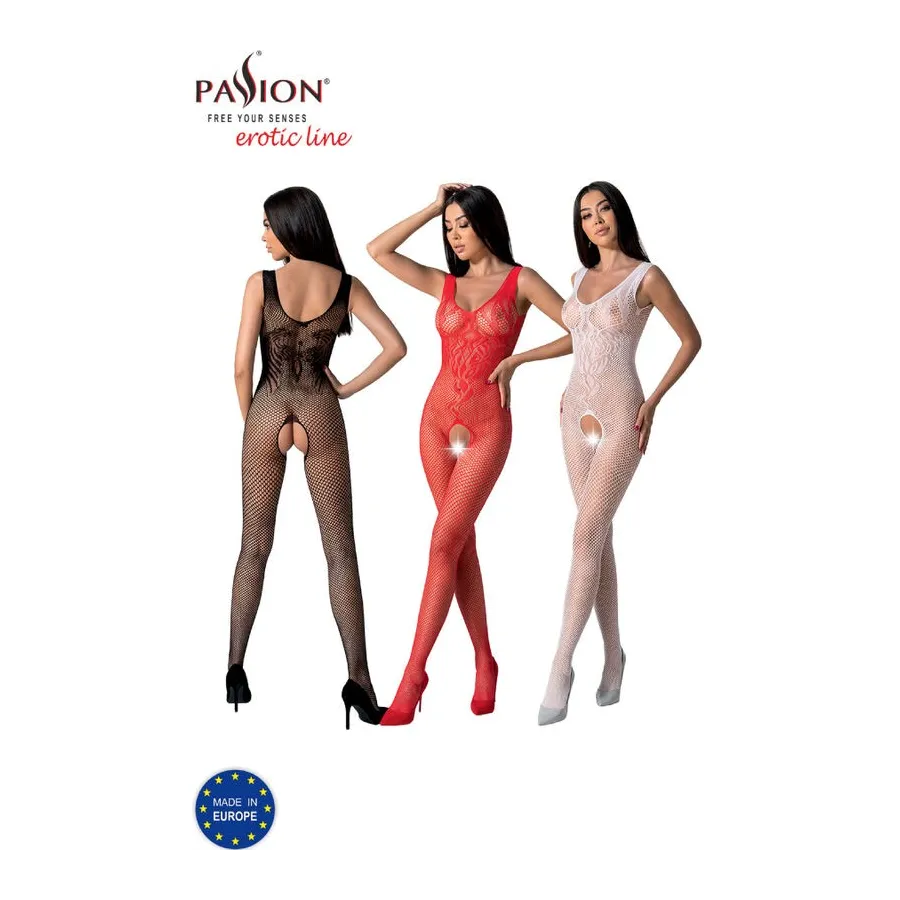 PASSION - BS098 BODYSTOCKING BIANCO TAGLIA UNICA