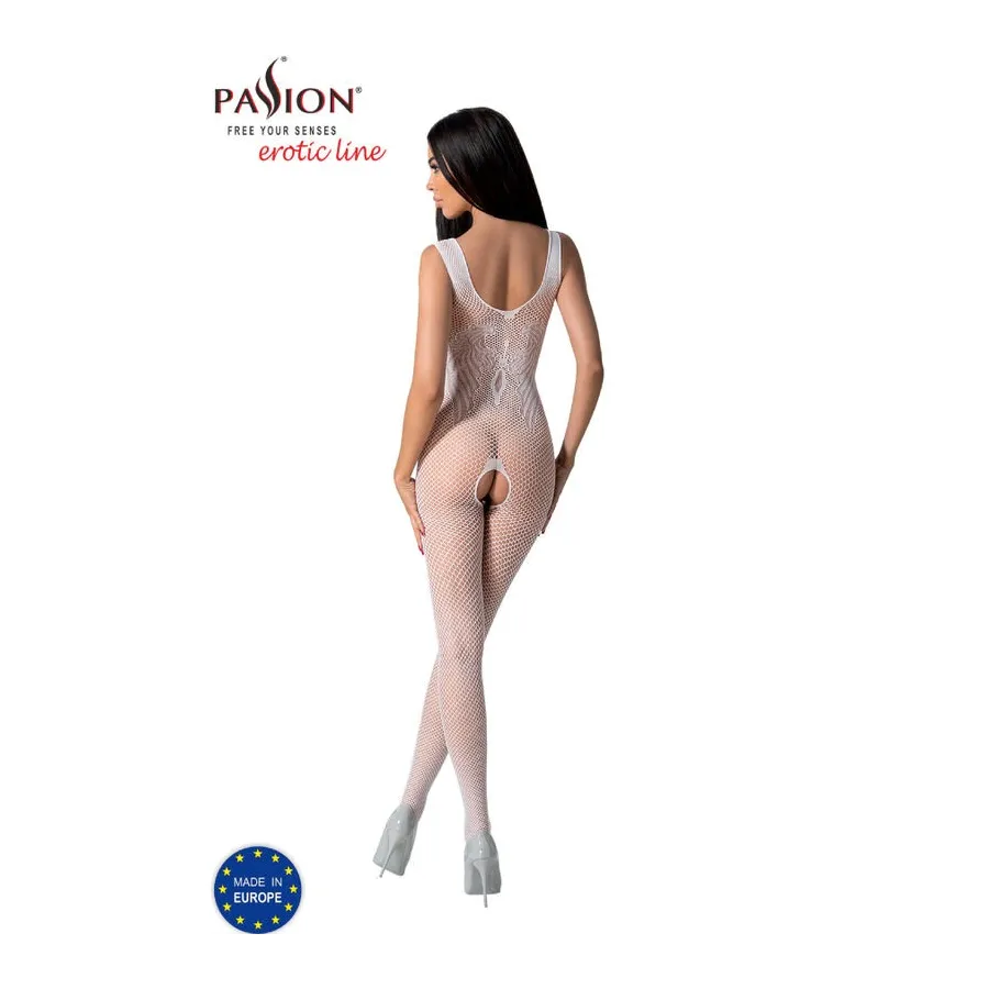 PASSION - BS098 BODYSTOCKING BIANCO TAGLIA UNICA