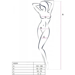 PASSION - BS099 BODYSTOCKING BLANC TAILLE UNIQUE
