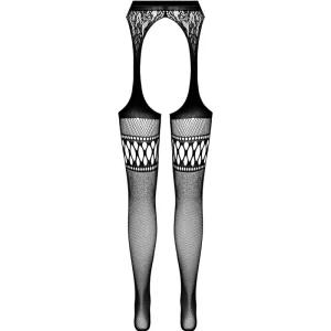 PASSION - S026 CALZE BIANCHE CON GIARRETTIERA TAGLIA UNICA
