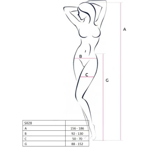 PASSION - S028 CALZE BIANCHE CON GIARRETTIERA TAGLIA UNICA