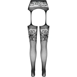 PASSION - S029 CALZE BIANCHE CON GIARRETTIERA TAGLIA UNICA