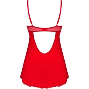 OBSESSIVE - INGRIDIA CHEMISE  THONG RED