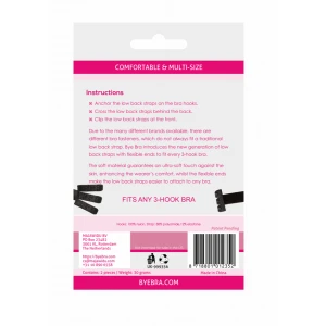 BYE-BRA - ADAPTATEUR DE SOUTIEN-GORGE À DOS OUVERT NOIR  BLANC