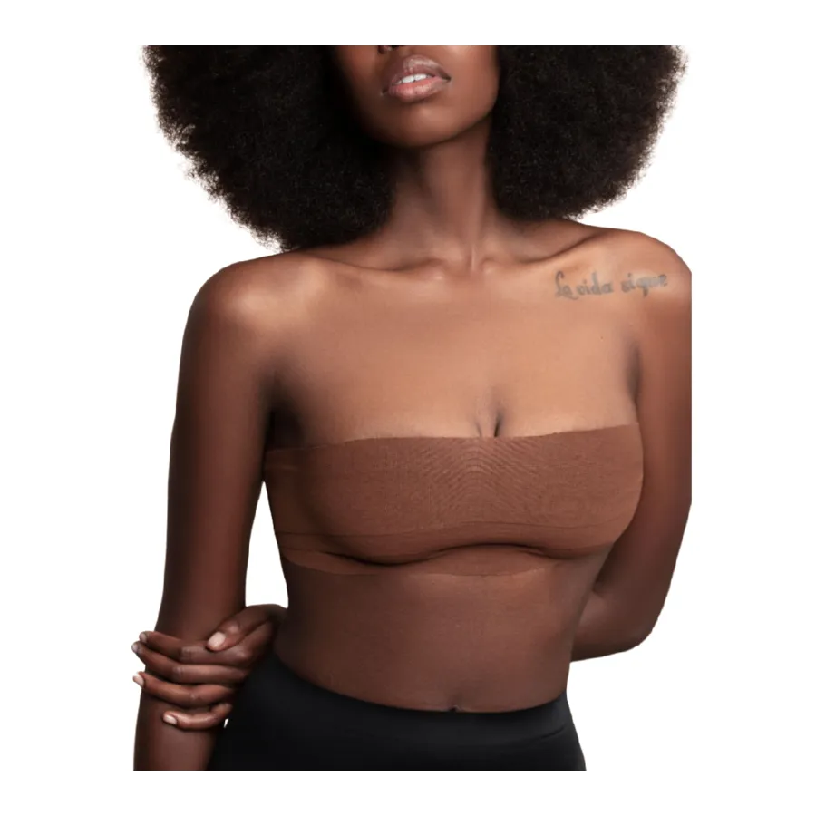 BYE-BRA - NASTRO CORPO 5 M X 6,5 CM + 3 PAIA DI COPRI CAPEZZOLI MARRONE