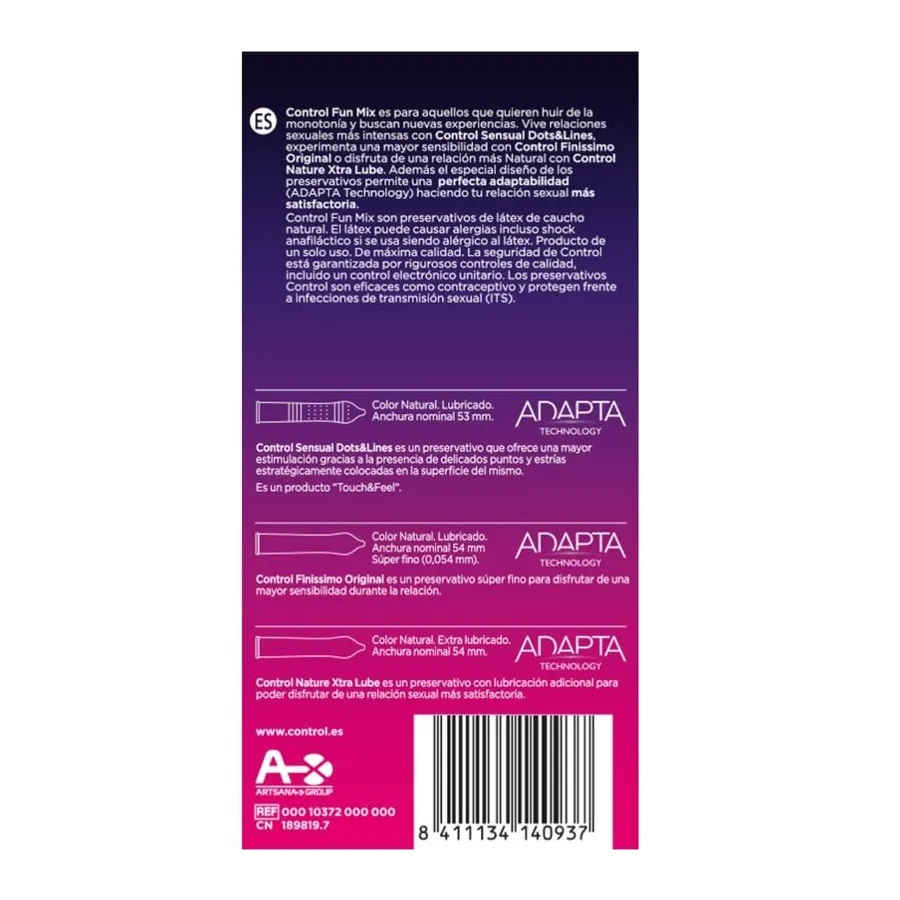 CONTROL FEEL FUN MIX 6 UDS