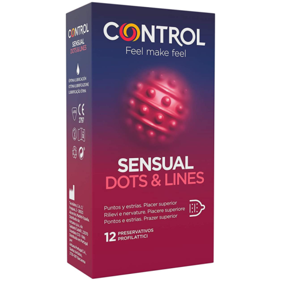 CONTROL - SENSUAL DOTS  LINES POINTS AND STRETCH MARKS 12 UNITS
