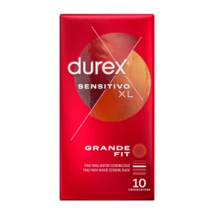 DUREX - ЧУВСТВИТЕЛЬНЫЕ БОЛЬШИЕ КОНДОМЫ XL 10 ШТУК