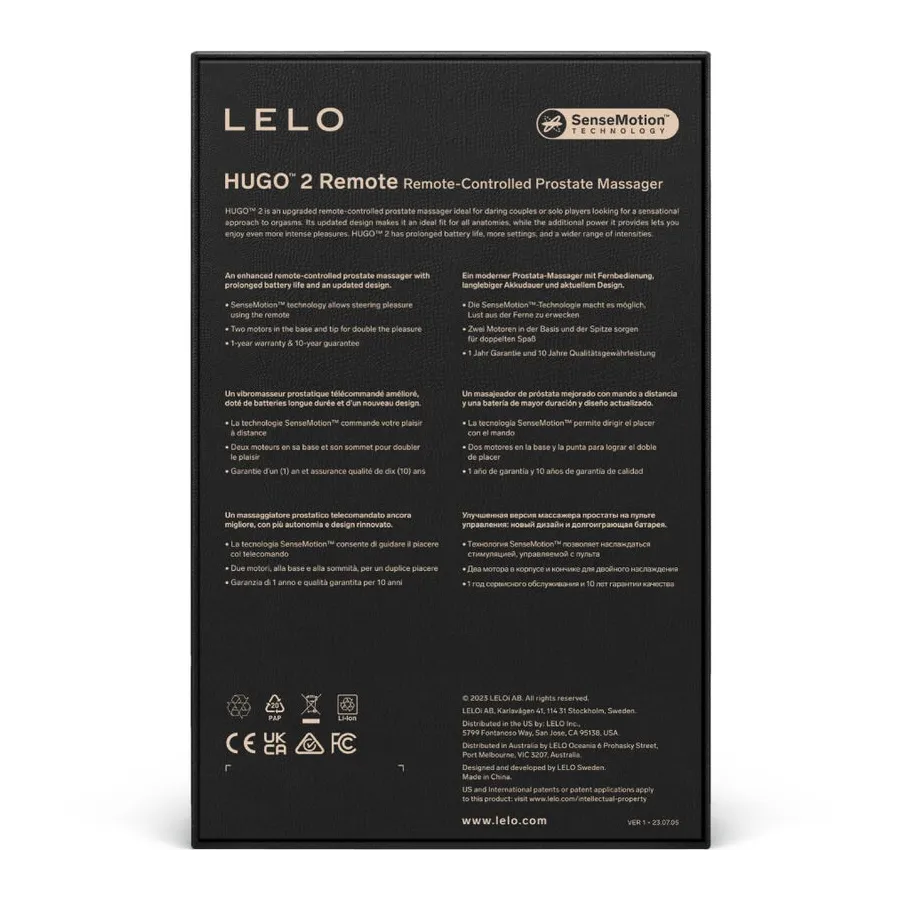 LELO - TELECOMANDO MASSAGGIATORE PROSTATICO HUGO 2